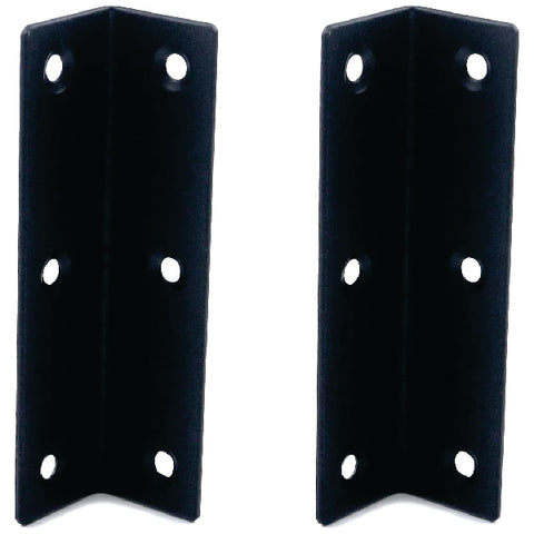 Black Stainless Steel Bracket Set 3.95"x1" w/Stainless Steel Bolts